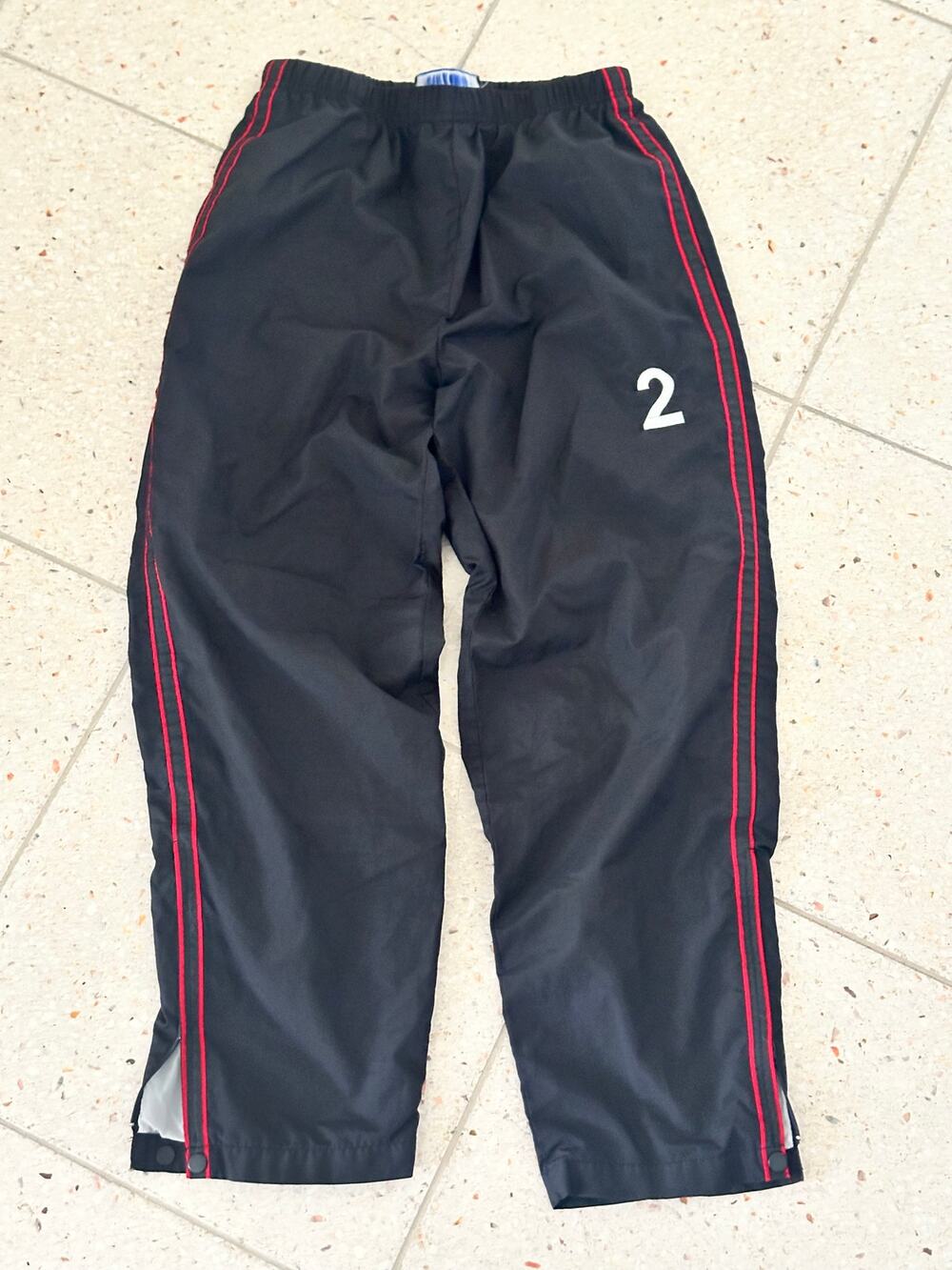 90s women’s windbreaker track pants Size medium Black Red Sportwear